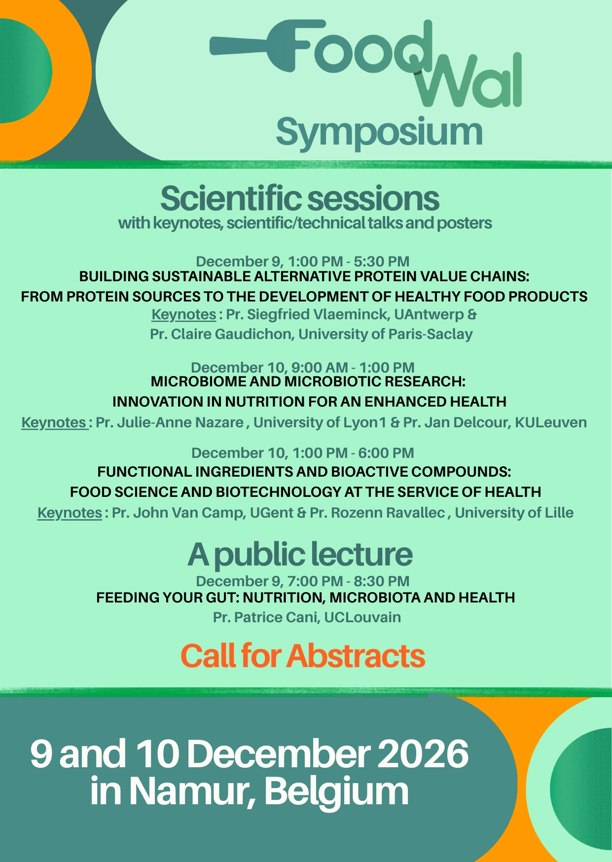 FoodWal Symposium 2026 – 9 and 10 December 2026 in Namur, Belgium